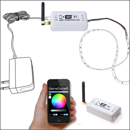 MINI 2.4GHz WIFI RF Wireless Slave Controller Control Via IOS or Android Smart Phone Tablet PC Constant Current For SC,CCT,RGB LED Strips MINI 2.4GHz WIFI RF Wireless Slave Controller Control Via IOS or Android Smart Phone Tablet PC Constant Current For SC,CCT,RGB LED Strips